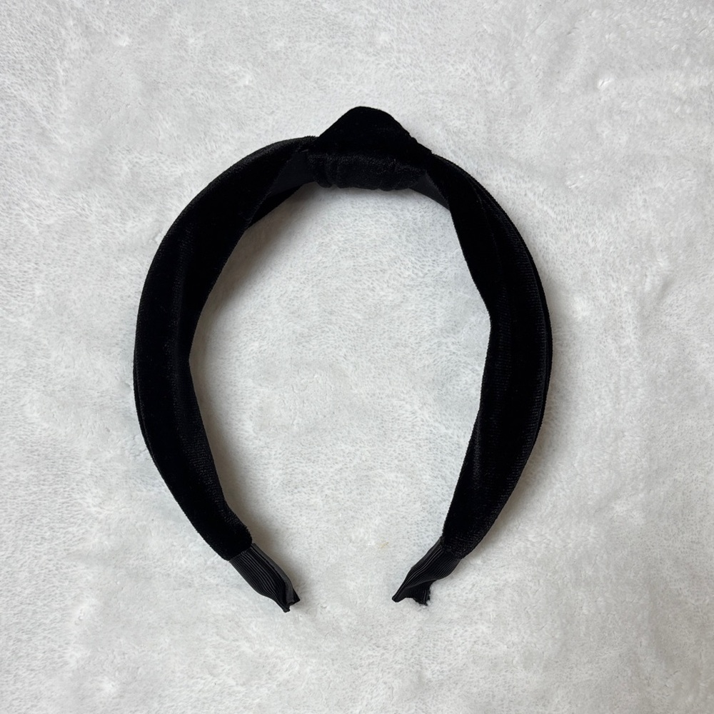 Black Velvet Knotted Headband - Women Accessories